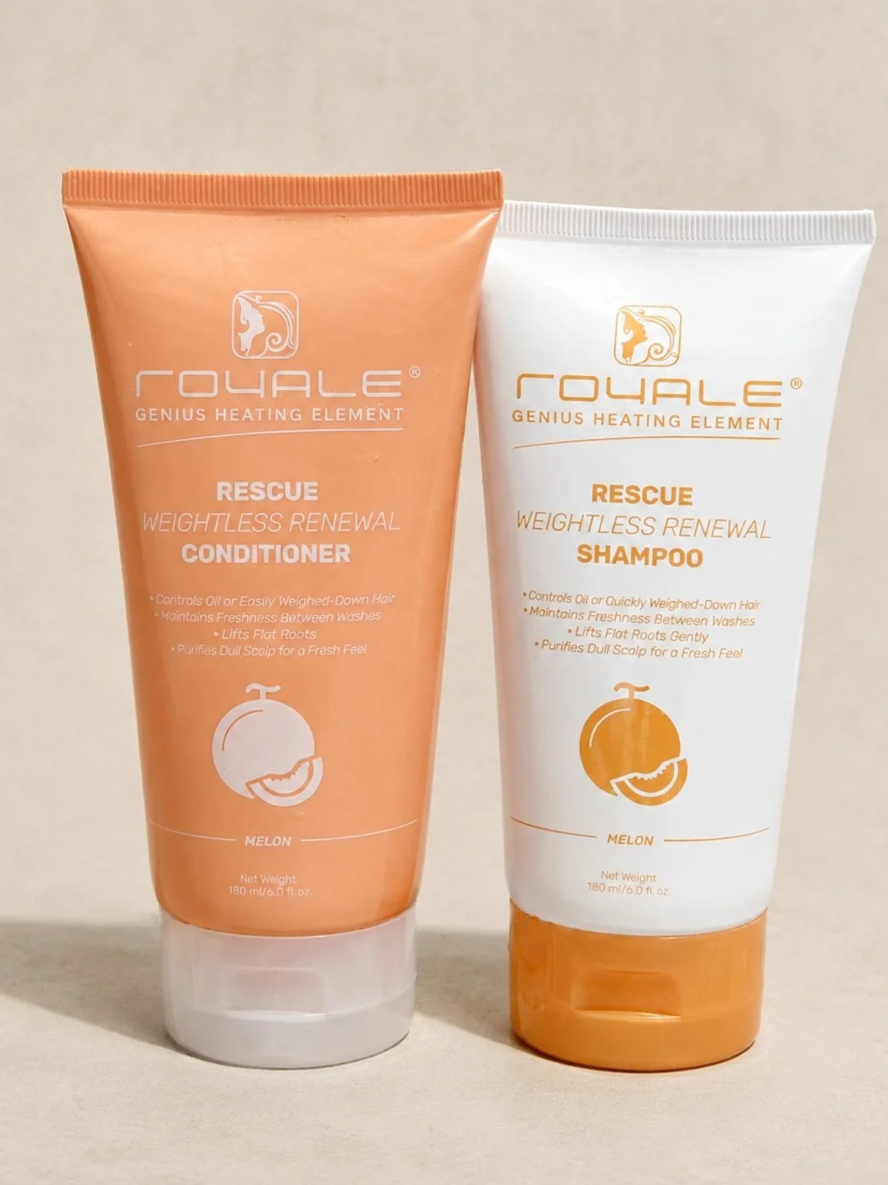 Rescue Weightless Renewal Shampoo & Conditioner - Melon (White & Orange)